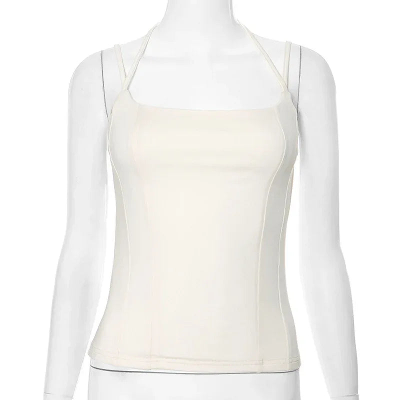 Slim-fit Strapless Double-rope Ripped Vest Top For Women - Gizmo Galaxy