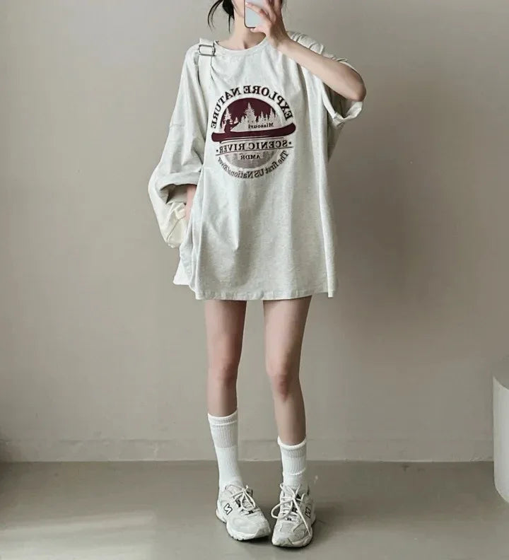 Women's Short-sleeved T-shirt Plus Size T-shirt - Gizmo Galaxy