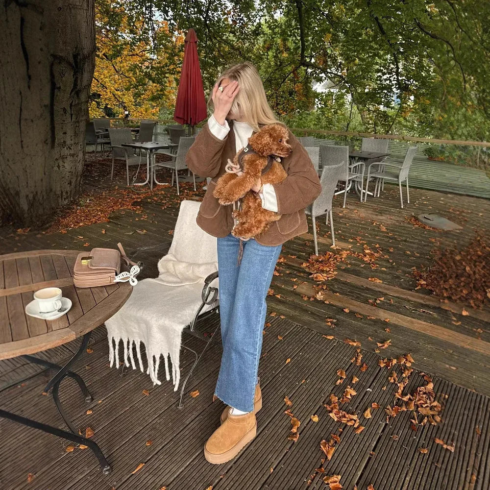 New Solid Color Bowknot Cotton-padded Coat - Gizmo Galaxy