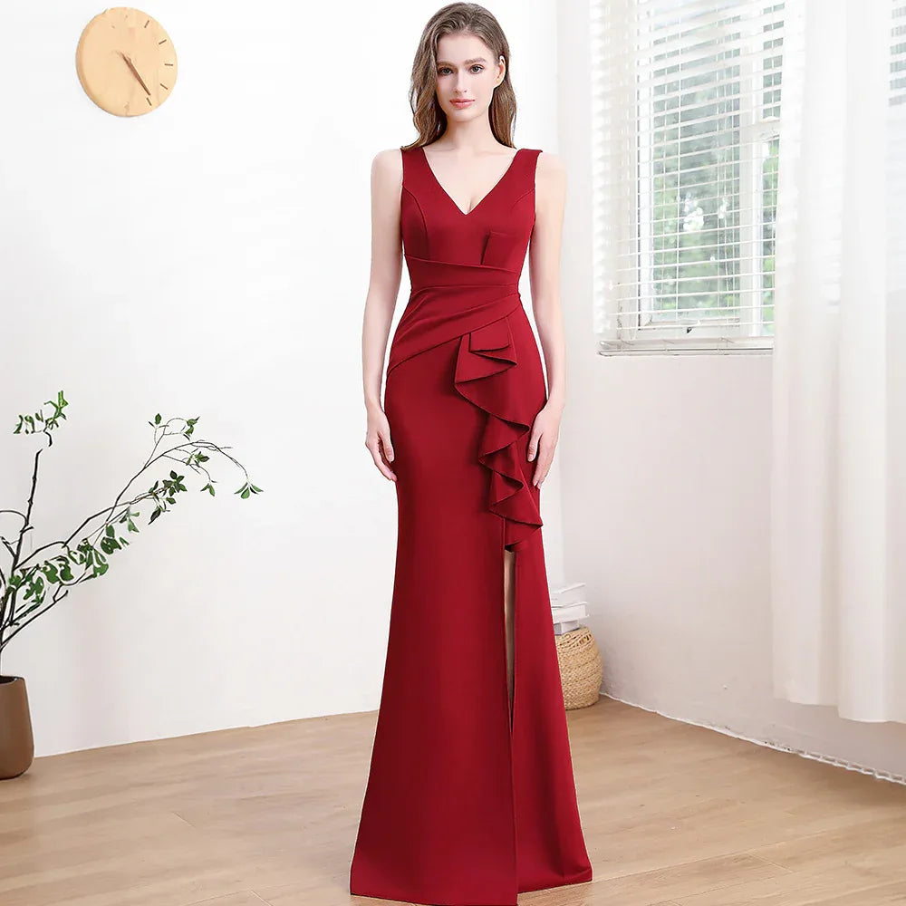 Evening Gown For Women High-end Elegant Simple And Light Luxury - Gizmo Galaxy