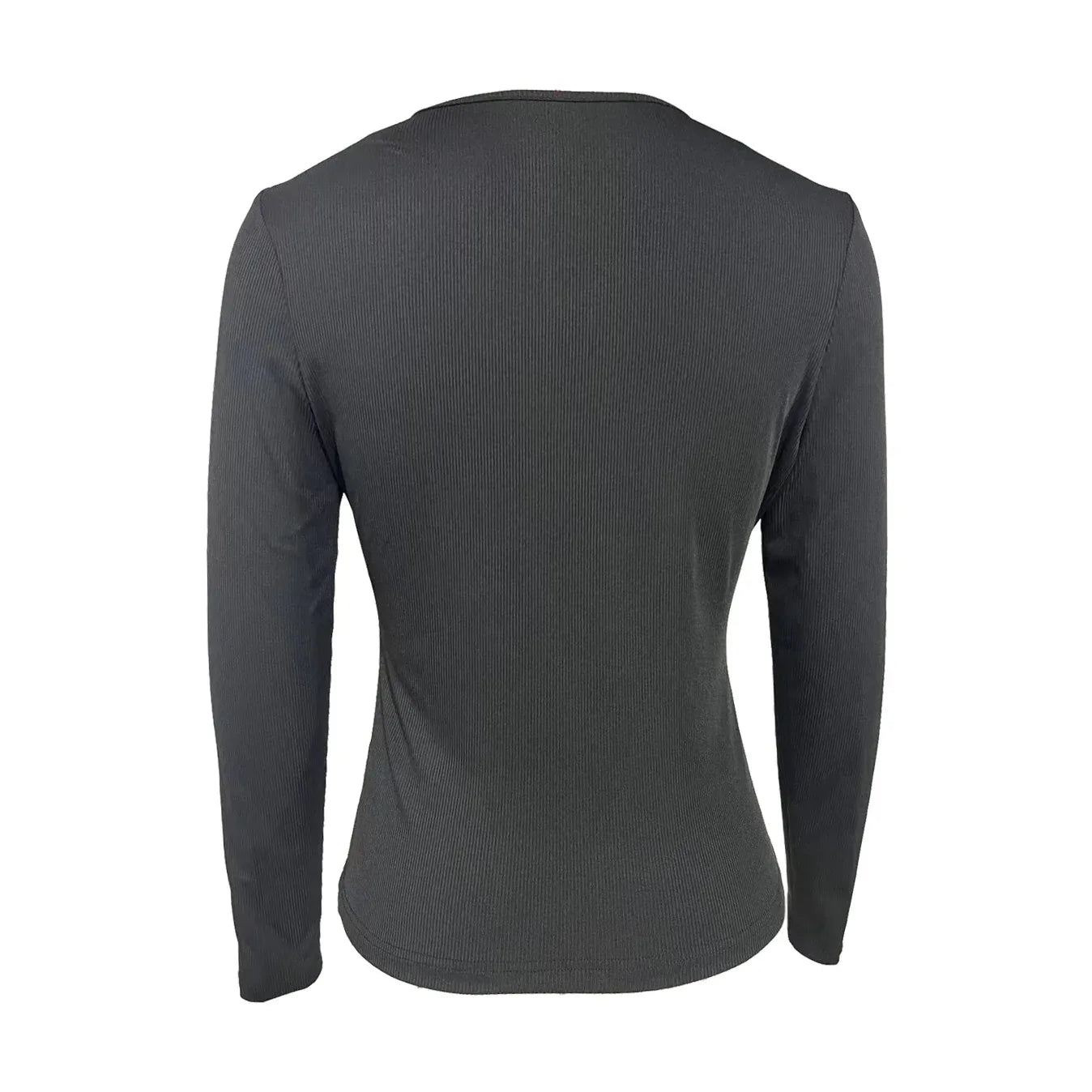 Ladies' Fashionable Solid Color Premium Cross V-neck Sexy Elegant Long Sleeved T-shirt Top - Gizmo Galaxy