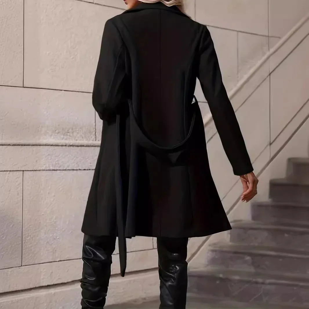 Women's Woolen Coat Long-cut Coat - Gizmo Galaxy