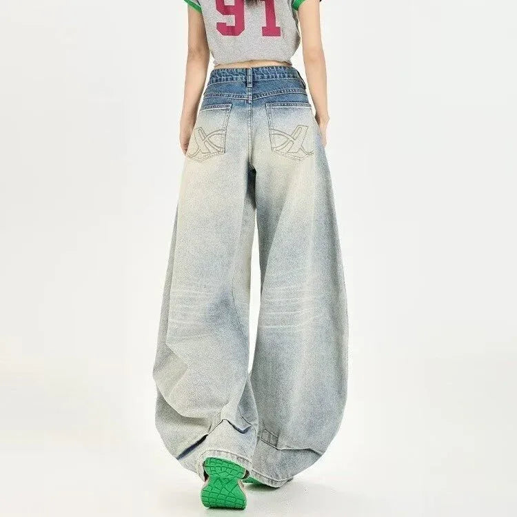 Women's Autumn High Street Loose Floor-Length Scissor Pants - Gizmo Galaxy