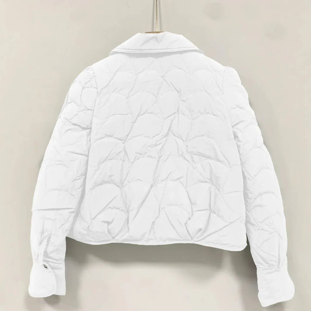 Online Red Diamond Plaid Short Down Jacket - Gizmo Galaxy