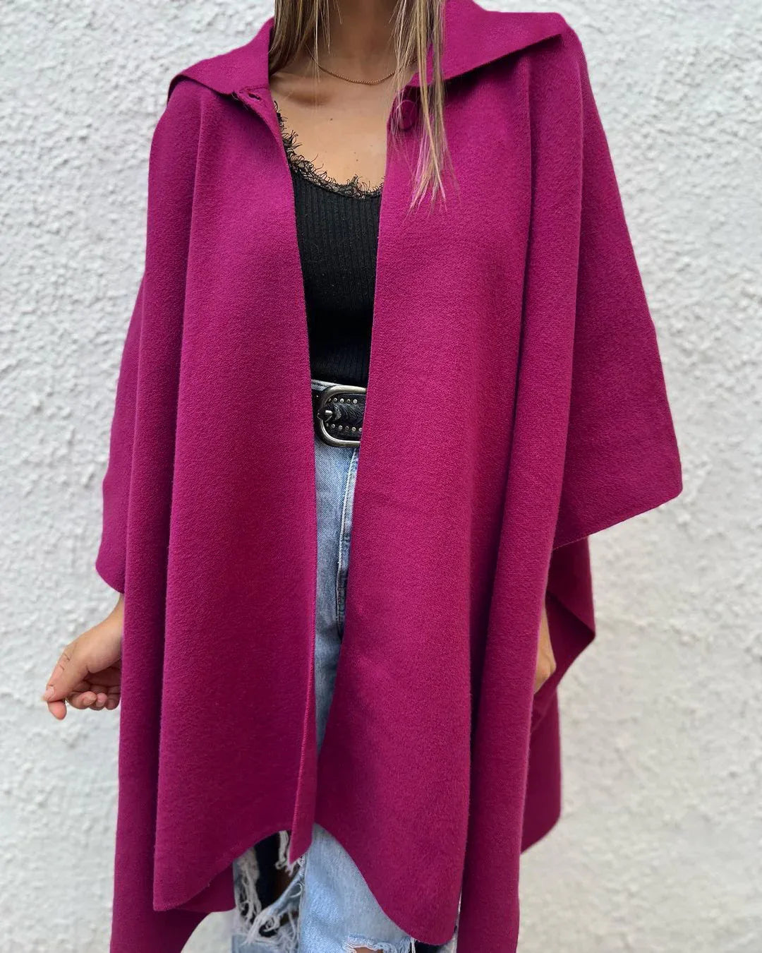 Women's Loose One Button Trench Coat - Gizmo Galaxy