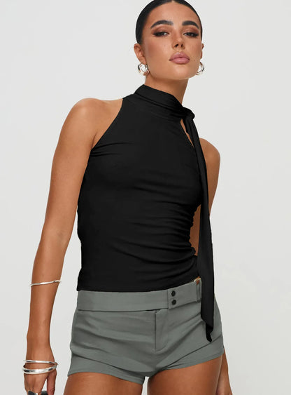 Women's Turtleneck Bundle Ribbon T-shirt Top - Gizmo Galaxy