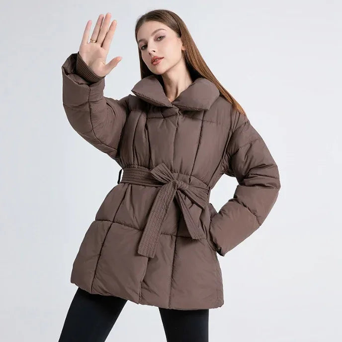 Plus Size Women's Mid-length Down Cotton-padded Jacket Thickened - Gizmo Galaxy