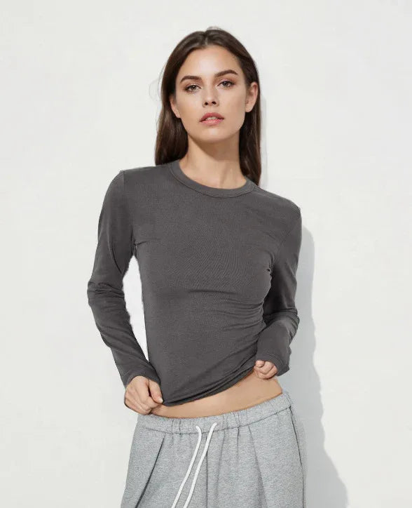 Shoulder Modal Stretch Tight Sports Long Sleeve - Gizmo Galaxy