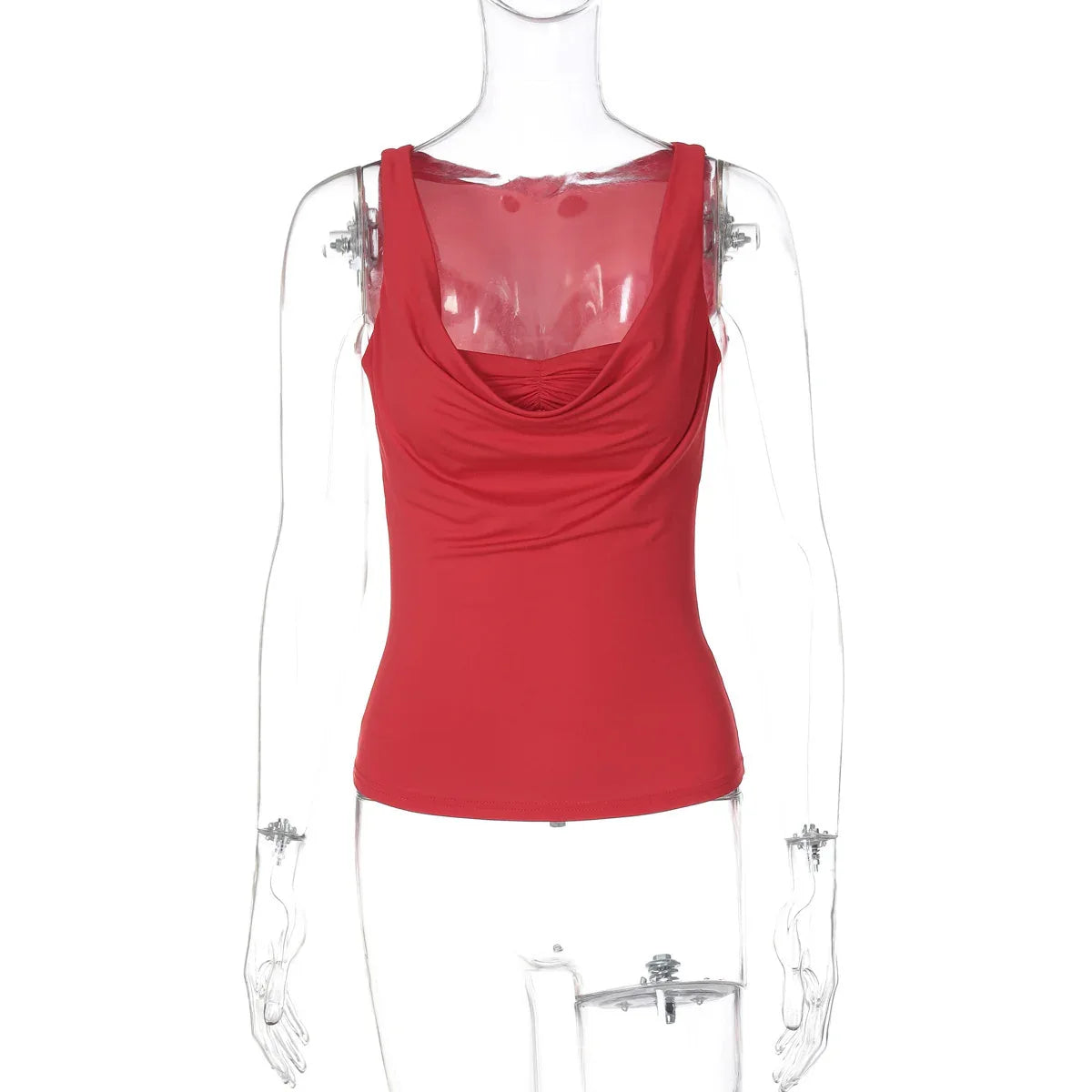 U-collar Pleated Slim Fit Wild Vest - Gizmo Galaxy