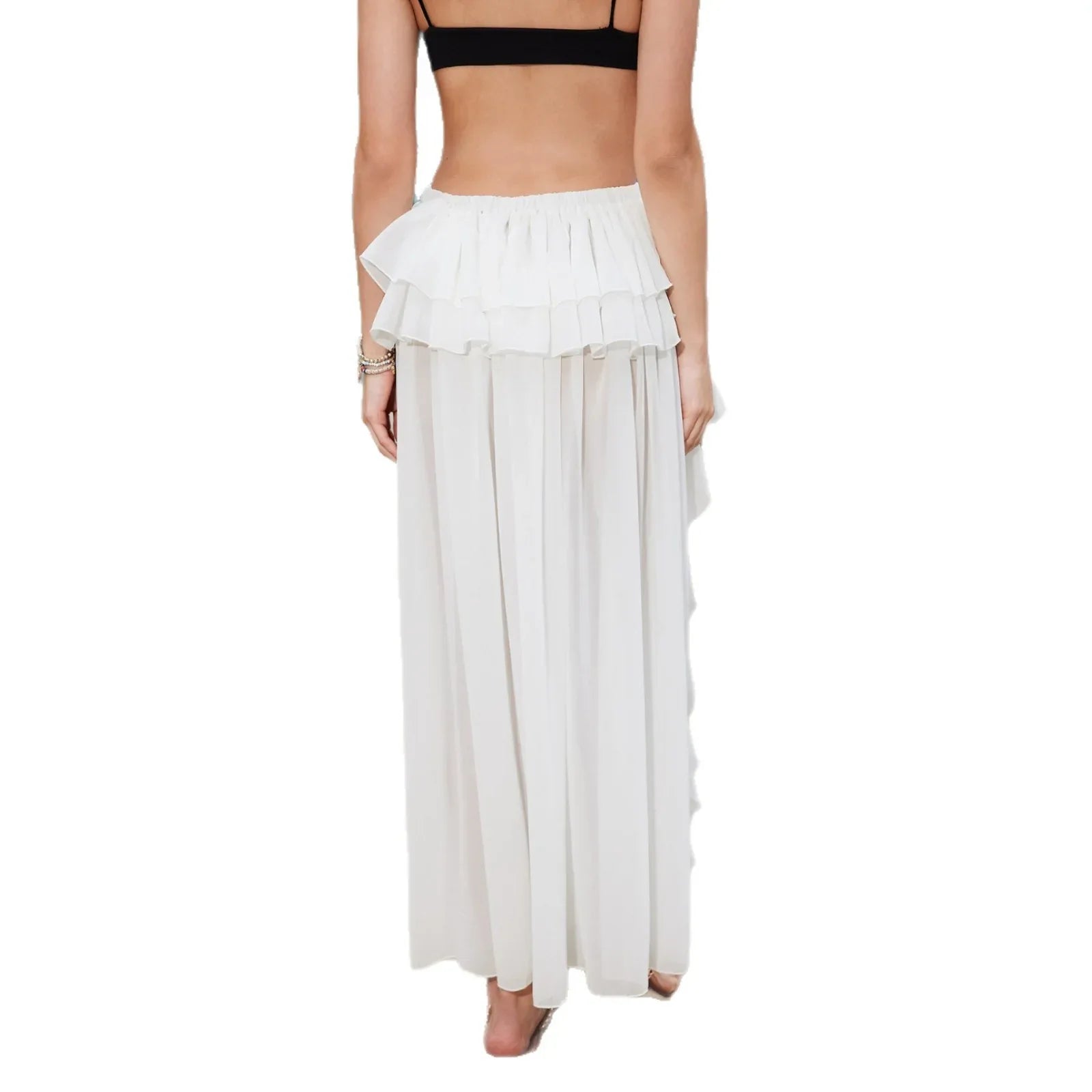 Solid Color Sexy Knitted Beach Cover-up Irregular Skirt - Gizmo Galaxy