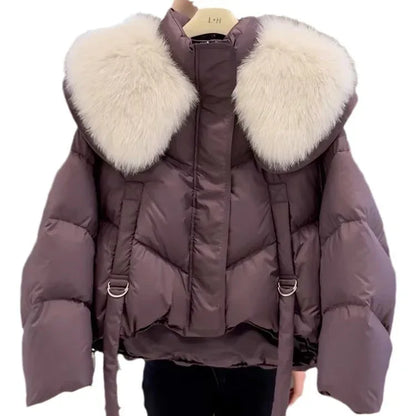 Winter Black Cotton-padded Clothes Coat For Women - Gizmo Galaxy