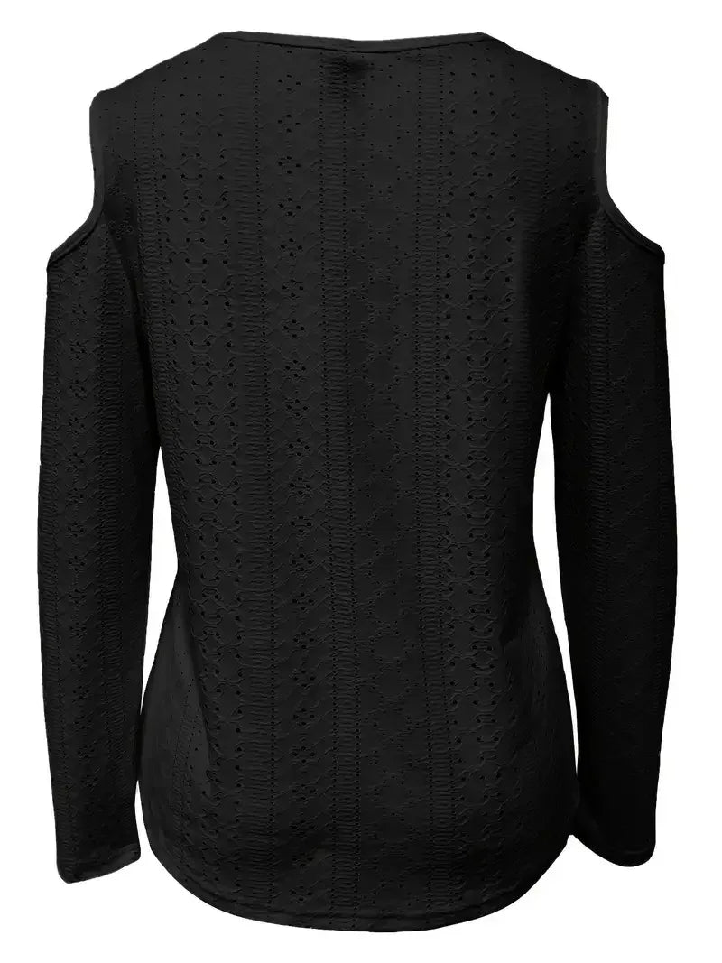 Ladies' Off-the-shoulder Long-sleeved Top - Gizmo Galaxy