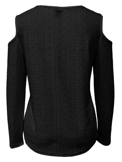Ladies' Off-the-shoulder Long-sleeved Top - Gizmo Galaxy