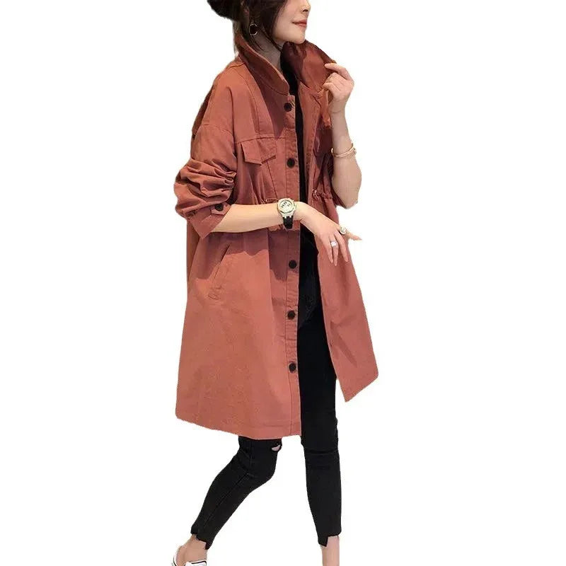 Fashion Korean Style Loose Leisure Anti-aging Mid-length Coat - Gizmo Galaxy