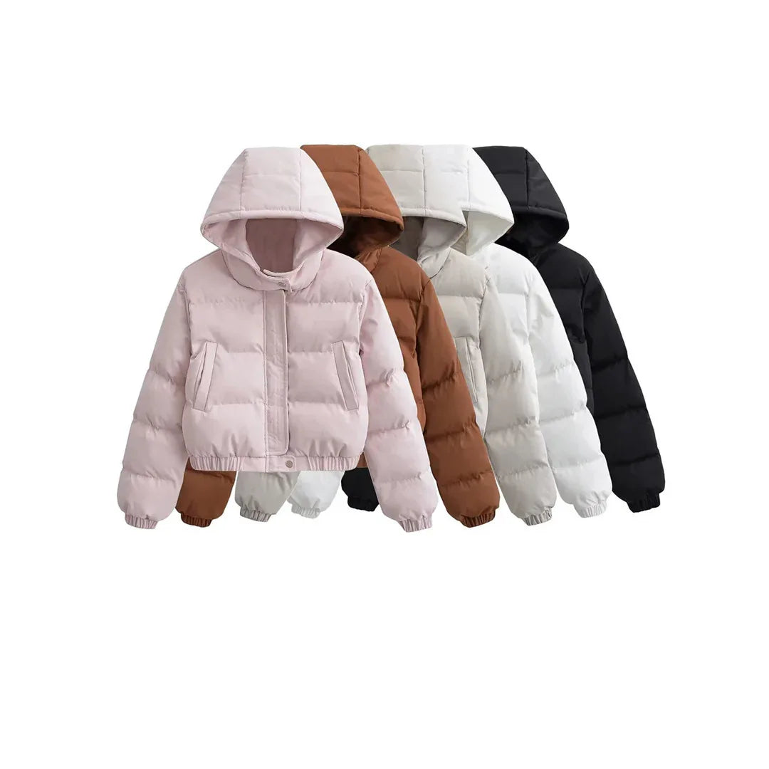 Autumn New Fashion Casual Simple All-matching Hooded Short Cotton Jacket - Gizmo Galaxy
