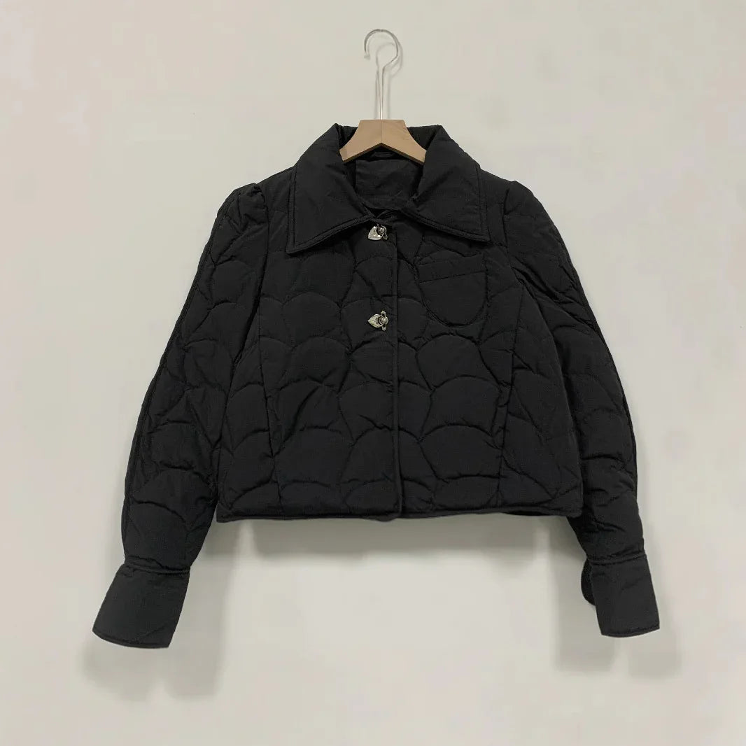 Online Red Diamond Plaid Short Down Jacket - Gizmo Galaxy