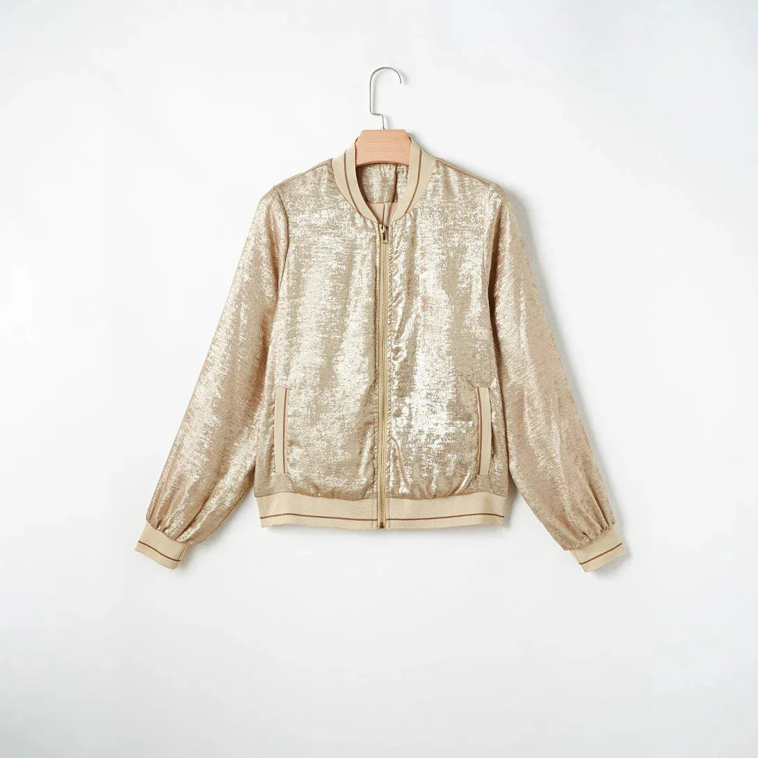 Solid Color Short Women's Casual Versatile Multi-pocket Jacket - Gizmo Galaxy