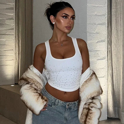 Women's Clothing Fashion Rhinestone Camisole Tube Top - Gizmo Galaxy