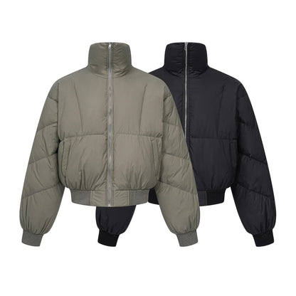 Stand Collar Simple Casual Men And Women Loose Comfortable Thermal Insulation Cotton Jacket - Gizmo Galaxy