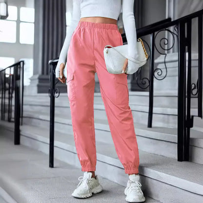 Multi-Color Casual Working Pants Multi-pocket Skinny Pants - Gizmo Galaxy