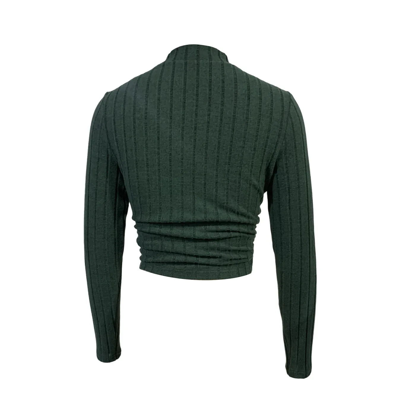 Women's Round Neck Knitted Ribbed Slim Fit Autumn And Winter Warm And Comfortable Base T-shirt - Gizmo Galaxy