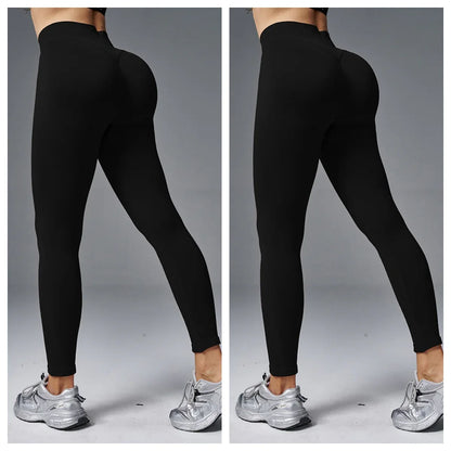 Peach Hip Tight Mid Waist Yoga Pants Hip Lifting Running Fitness - Gizmo Galaxy