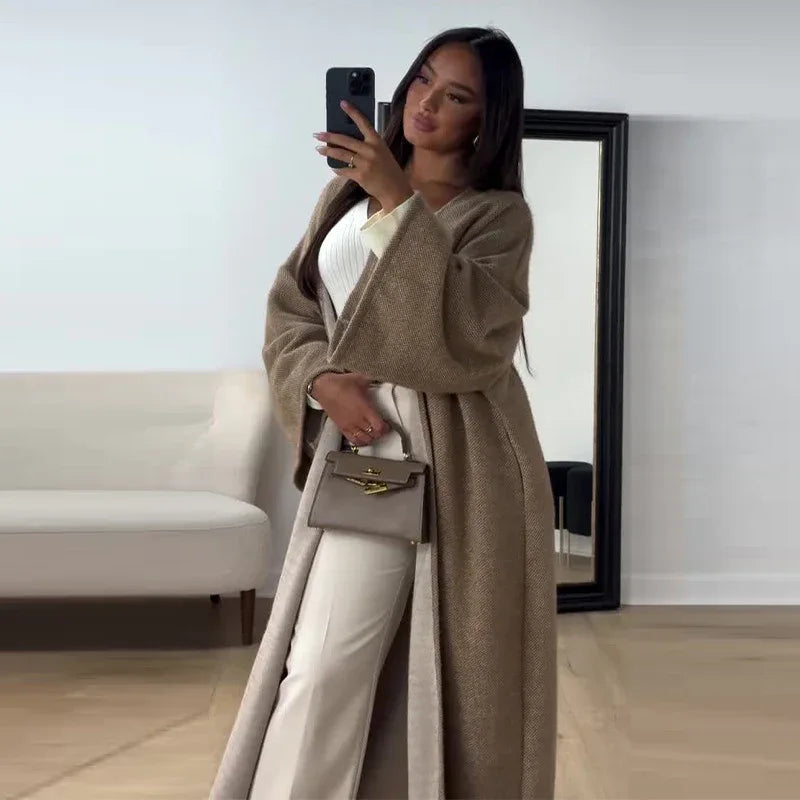 Autumn New Lazy Wind Loose Mid-length Cardigan Coat - Gizmo Galaxy