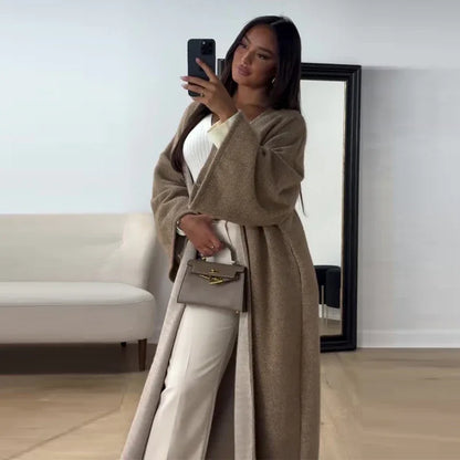 Autumn New Lazy Wind Loose Mid-length Cardigan Coat - Gizmo Galaxy