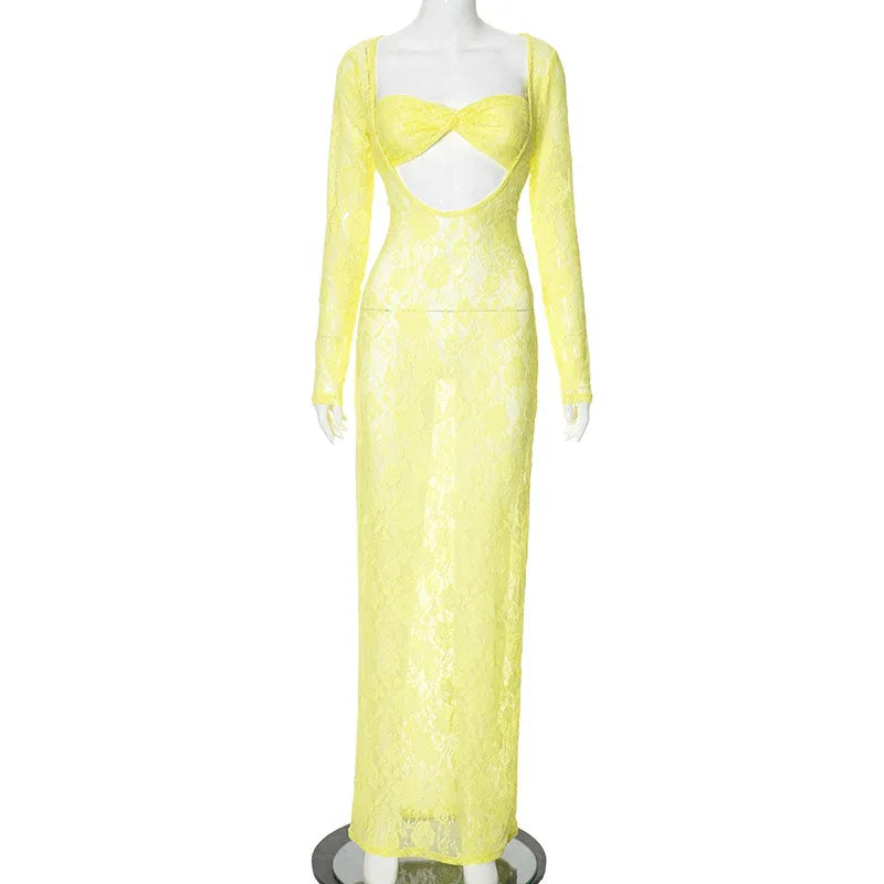 Summer New Solid Color Hollow Dress - Gizmo Galaxy