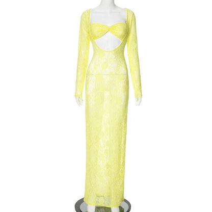 Summer New Solid Color Hollow Dress - Gizmo Galaxy