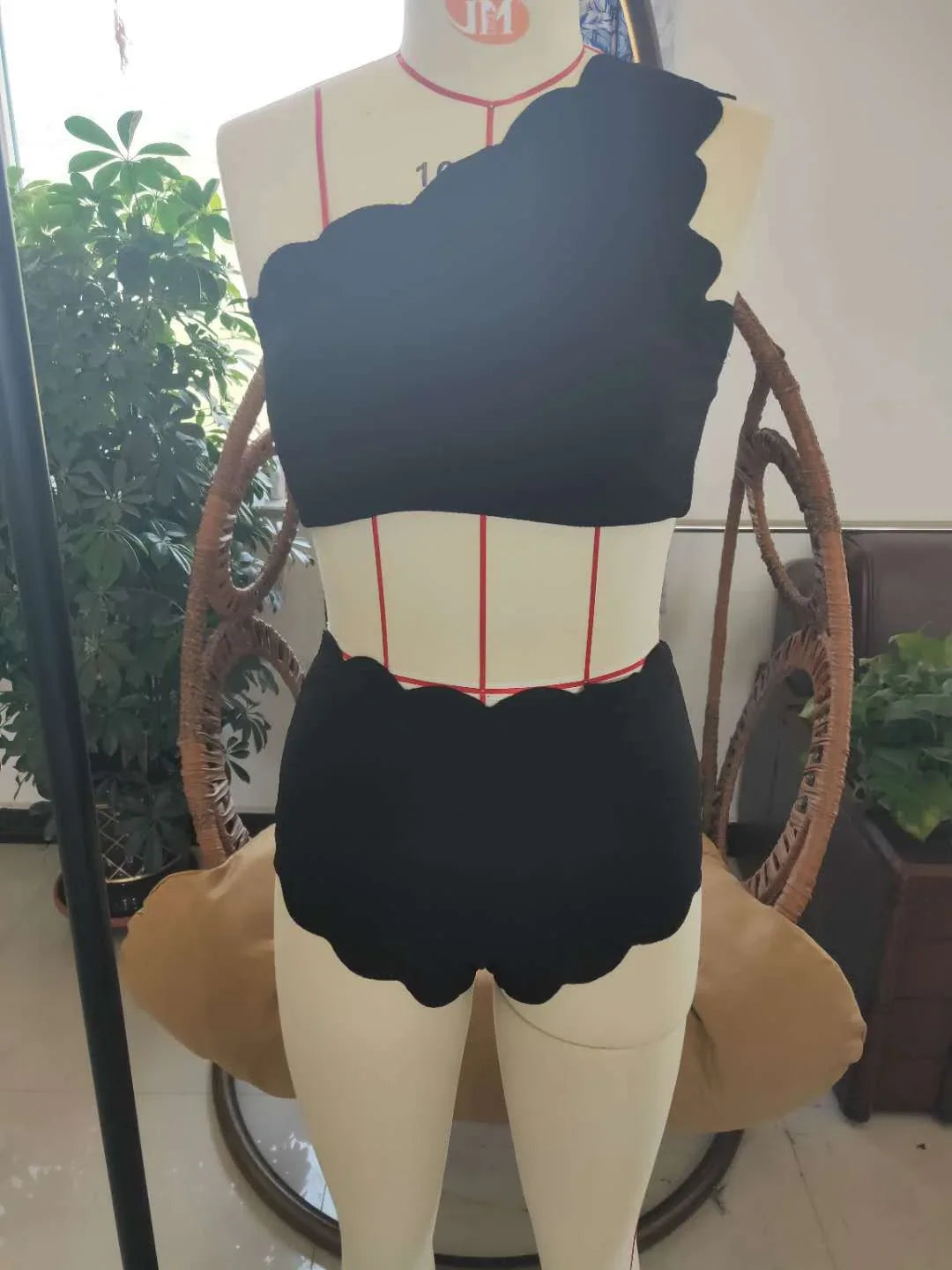 European And American-style Petal-patterned Sexy Off-shoulder High-waist Bikini - Gizmo Galaxy