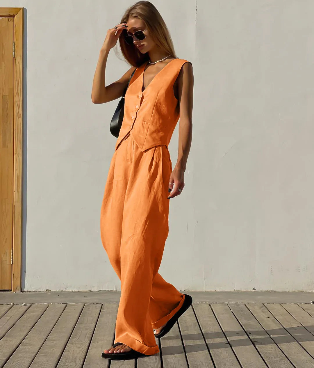 Arrival Commuter Vacation Two-piece Set In Solid Color - Gizmo Galaxy