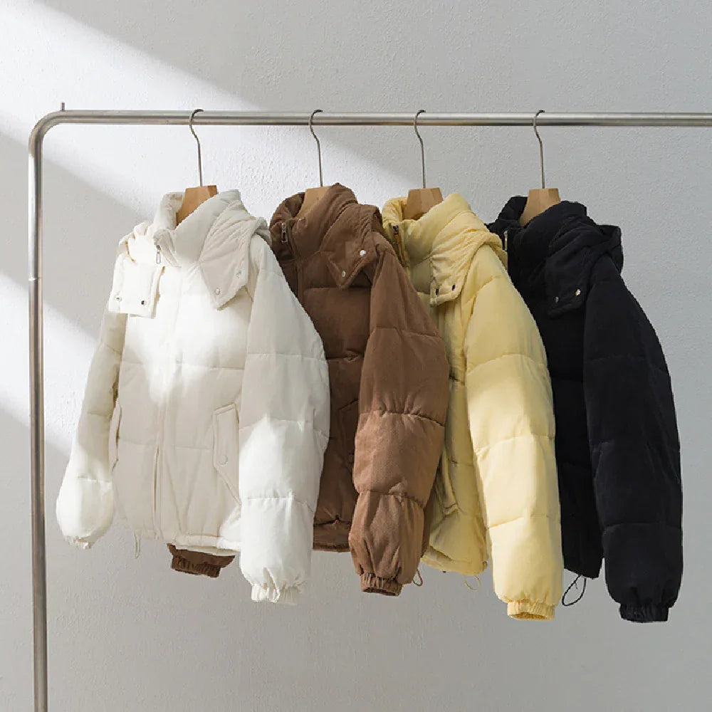 Women's Fashionable New Corduroy Cotton-padded Jacket - Gizmo Galaxy