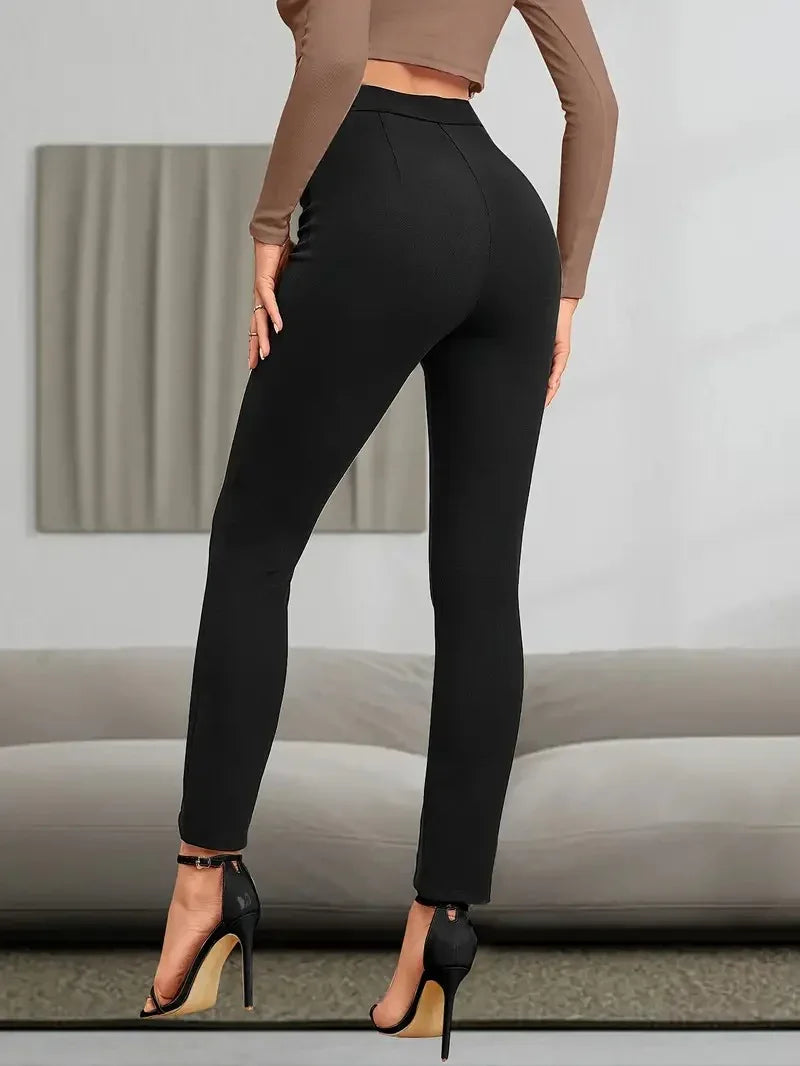 European And American High Waist Casual Sports Split High Slim Fit Comfortable Breathable Hip Lifting Yoga Leggings - Gizmo Galaxy