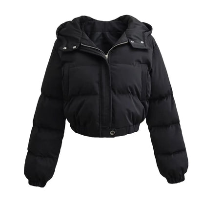Autumn New Fashion Casual Simple All-matching Hooded Short Cotton Jacket - Gizmo Galaxy