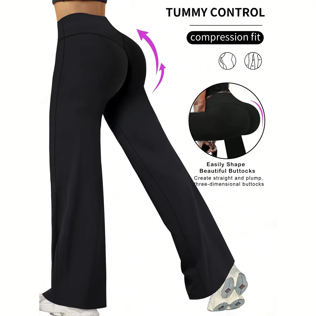 Women's New Soft, Smooth, Bare-Skin Feel Yoga & Fitness Loose Wide-Leg Pants - Gizmo Galaxy