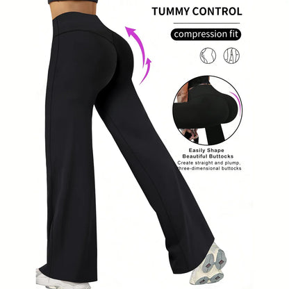 Women's New Soft, Smooth, Bare-Skin Feel Yoga & Fitness Loose Wide-Leg Pants - Gizmo Galaxy