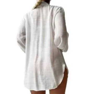 European And American Shirt-style Beach Sun Cover-up - Gizmo Galaxy