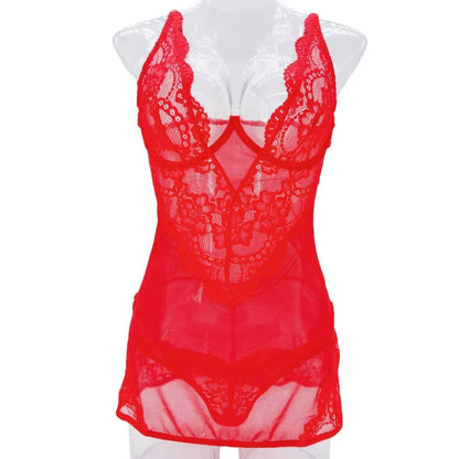 Cutout Sling Tulle See-through Lace Pajamas For Women - Gizmo Galaxy