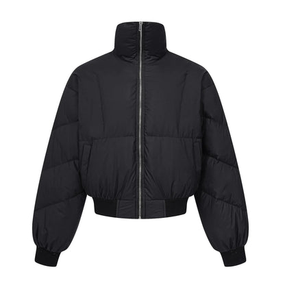 Stand Collar Simple Casual Men And Women Loose Comfortable Thermal Insulation Cotton Jacket - Gizmo Galaxy