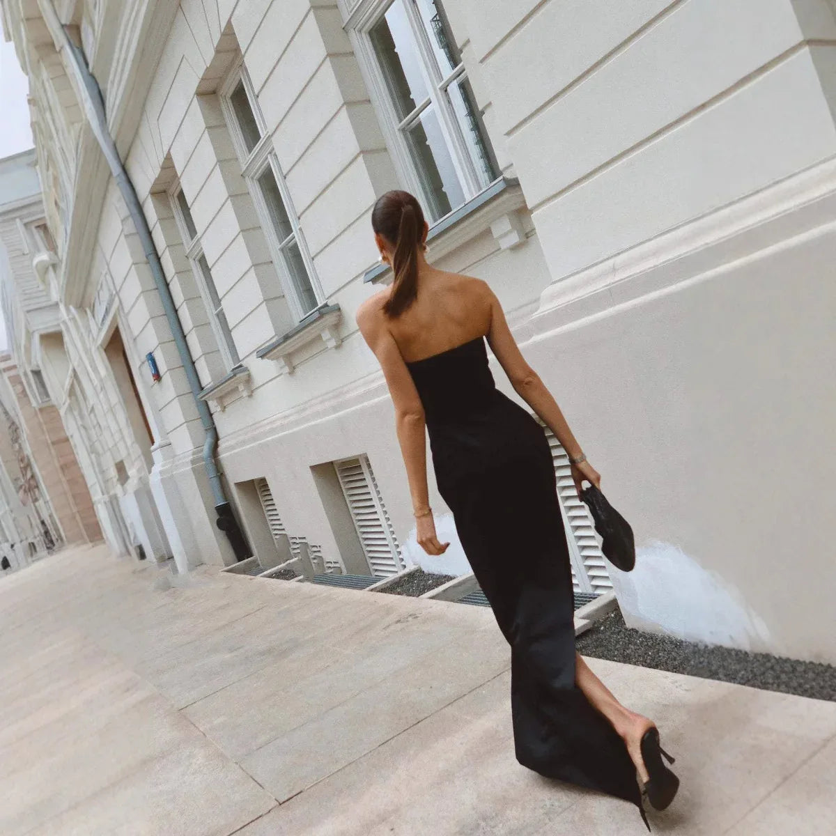 Off-shoulder Backless Super Deep V Bandeau Slim-fit Party Dress - Gizmo Galaxy