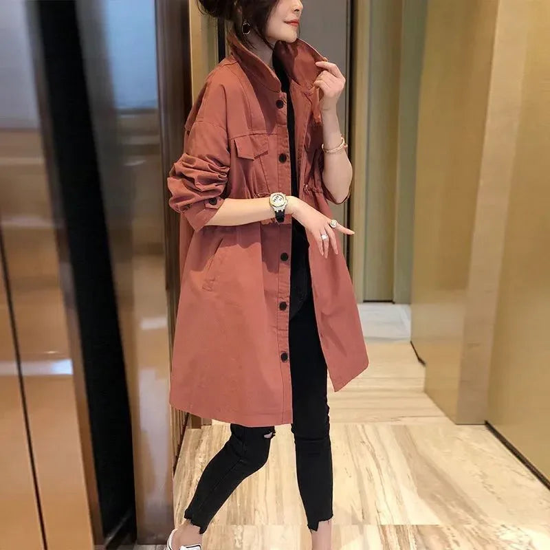 Fashion Korean Style Loose Leisure Anti-aging Mid-length Coat - Gizmo Galaxy