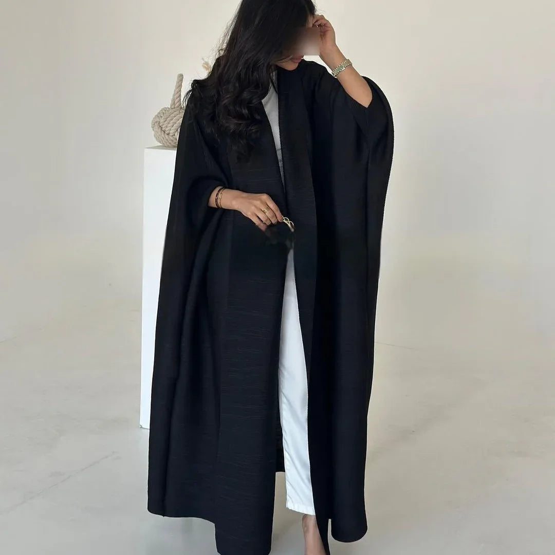 Pleated Trench Djellaba Hot-selling Printed Shawl Cardigan Ethnic Style Cloak Coat - Gizmo Galaxy