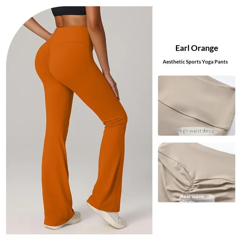 Butt-lifting Fitness Flared Yoga Running And Pilates Pants - Gizmo Galaxy