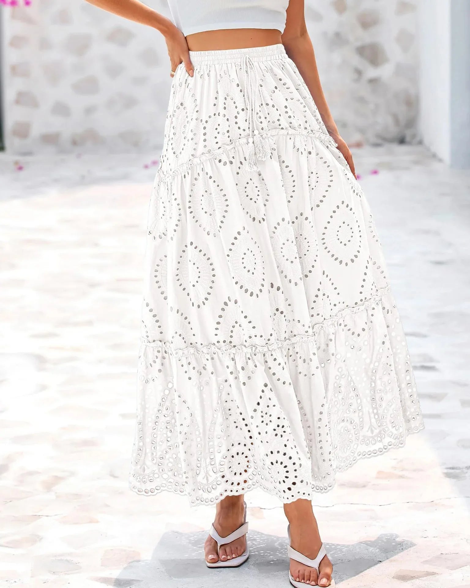 Women's Fashion Hollow-out Elegant Midi Skirt - Gizmo Galaxy