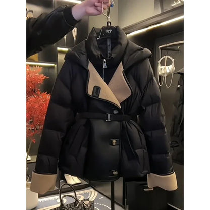Women's Fashion Black Pure Cotton Coat - Gizmo Galaxy
