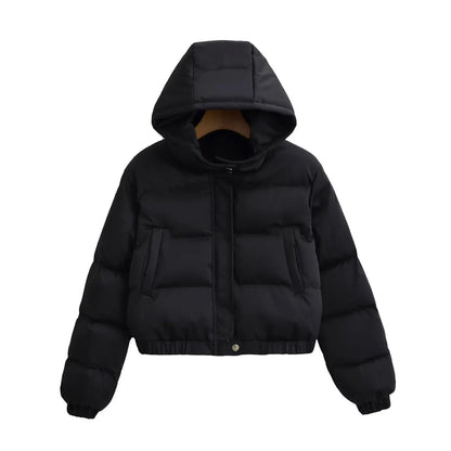 Retro Loose Casual Versatile Long Sleeve Short Type Hooded Jacket - Gizmo Galaxy