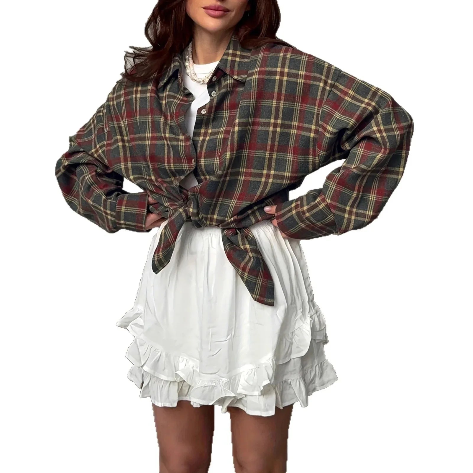 Retro Style Versatile Casual Long Sleeve Shirt For Women - Gizmo Galaxy