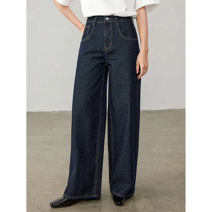 Women's Vintage High Waist Straight Leg Jeans - Gizmo Galaxy