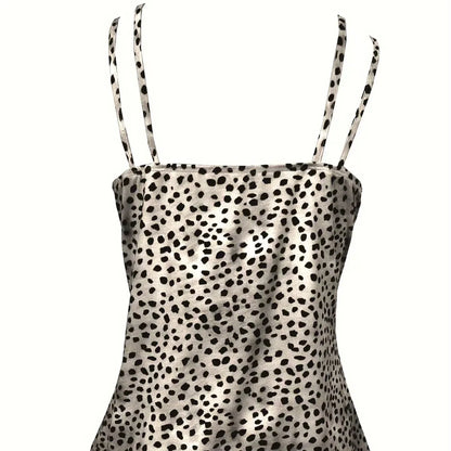 Ladies' Fashionable Casual Solid Color Printed Polka Dot Vest Top - Gizmo Galaxy